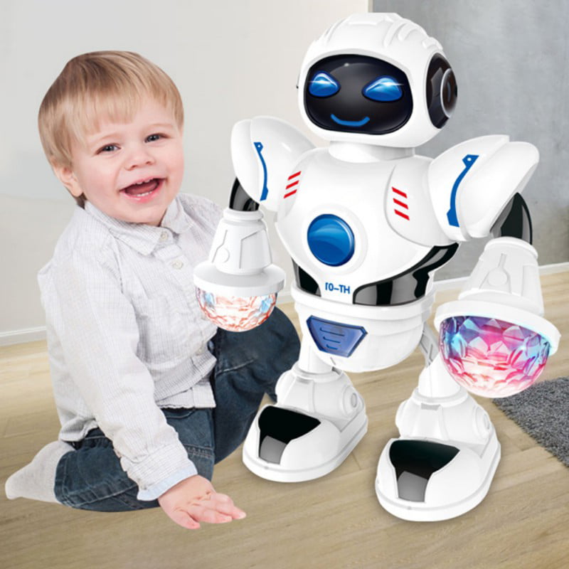 Smart Electric Dancing Music Flash Light Robot Electronic Walking Toy Kids Gift 