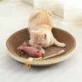 thumbnail image 2 of Leodye 1PCS Round Cardboard Scratching Post - Thickened, Non-Shedding Scratching Basin & Bed in One, 2 of 6