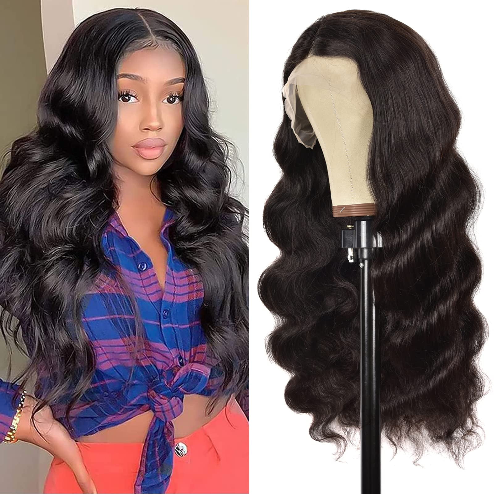 13x4 Water Wave Lace Front Wigs Human Hair for Black Women 150