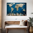 thumbnail image 3 of Elephant Stock Ocean Blue World Map Wall Art - Horizontal Canvas Wall Art - Living Room Wall Decor - Map Canvas - Blue And Yellow Decor - 48" x 32", 3 of 8