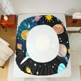 thumbnail image 5 of Manfei Galaxy Planet Twin Sheet Sets,Solar System Twin Fitted Sheet,Outer Space Theme Flat Sheet For Boys Kids,Ultra Soft Home Decor,3-Piece, 5 of 7