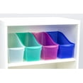 thumbnail image 3 of Pen+Gear Plastic Desktop Book Organizer Bin, Clear Tint, 6-Pack, 3 of 12