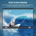 thumbnail image 2 of TUTT Wireless 15.6" FHD Portable Monitor (23.8" Dual) Folding Triple Screen Extender Plug and Play | All Devices, 2 of 15