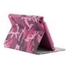 Speck StyleFolio - Flip cover for tablet - vegan leather - nickel gray, boysenberry purple, smart camo pink