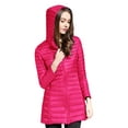 thumbnail image 6 of Elezay Women Lightweight Down Jacket Long Jacket Winter Down Coat Windproof Puffer Coats Hooded Packable Rose XL, 6 of 6