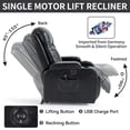 thumbnail image 5 of Sesslife Lift Recliner Chair for Adults, Electric Power Lift Recliners with Heat and Massage, Reclining Mechanism Electric Recliner with USB Port, Cup Holders, for Living Room Home, Black, 5 of 7
