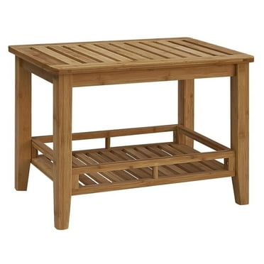Gallerie Decor Natural Spa Transitional Bamboo Elite Bench in Natural
