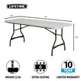 thumbnail image 3 of Lifetime 6 Foot Rectangle Folding Table, Indoor/Outdoor Commercial Grade, Almond (80712), 3 of 33