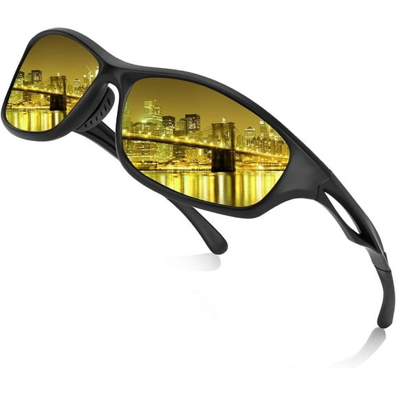 Night Driving Glasses for Men Women Anti Glare HD Polarized Night Vision Glasses for Driving