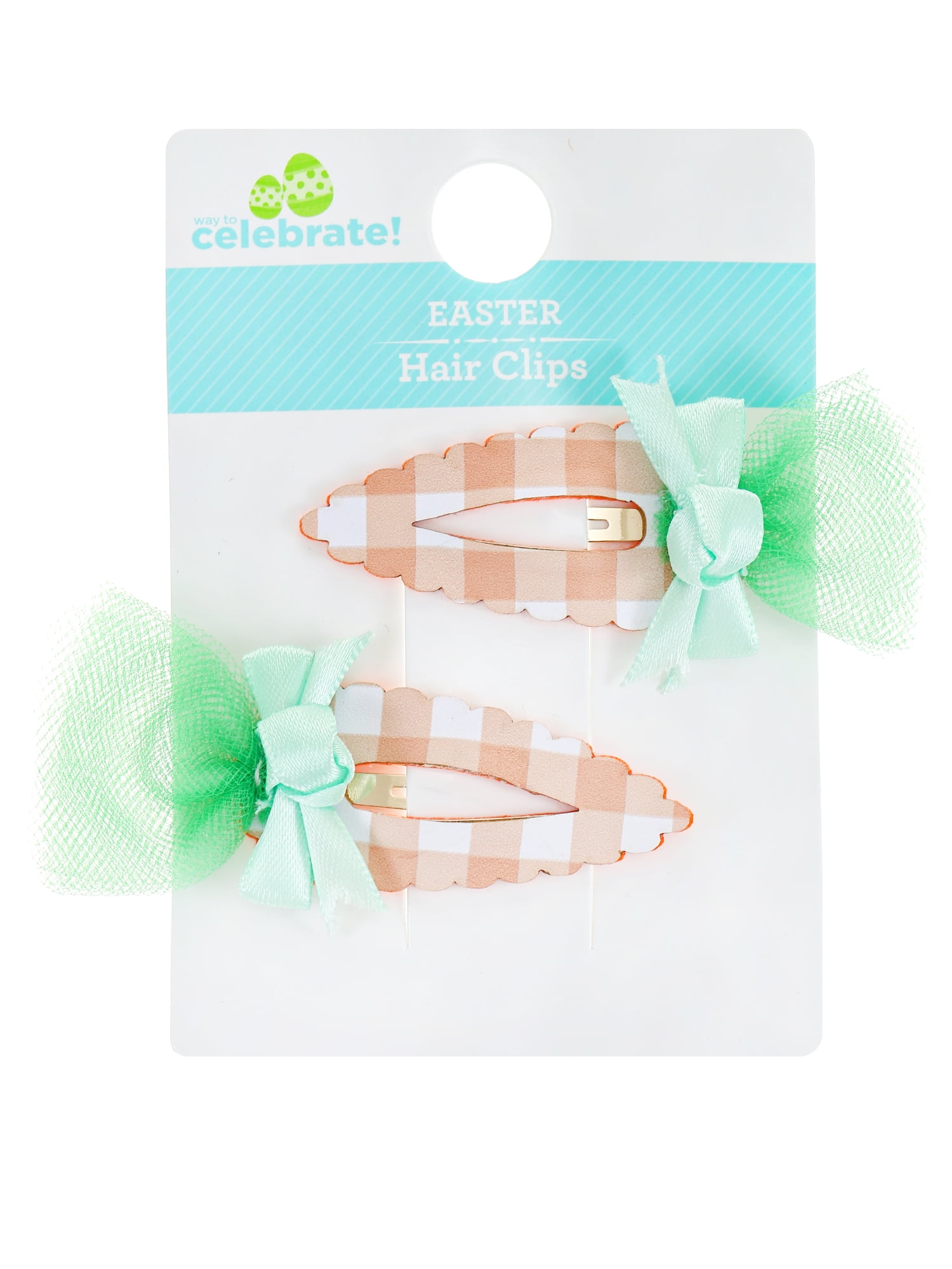 Way to Celebrate Easter Carrots Hair Clips, 1 Pair