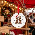 thumbnail image 5 of Linnome 2026 Christmas Initial Letter Ornament Acrylic Alphabet Hanging Ornament With Santa Hat Design Letter Xmas Keepsake Personalized Christmas Tree Decoration Gift For Family Friends, 5 of 7