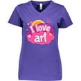 thumbnail image 3 of Inktastic Artist I Love Art Women's V-Neck T-Shirt, 3 of 5