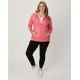 thumbnail image 5 of Hanes Women's Slub Jersey Full Zip Hoodie Briny Pink S, 5 of 6