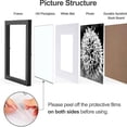 thumbnail image 6 of 8x8 Picture Frames Black Set of 9, Square 8x8 Frame Displays 4x4 with Mat or 8x8 without Mat, Gallery Wall Frames 8x8 for Wall Mounted (9 Pack, Black), 6 of 6