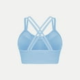 thumbnail image 6 of Aobny Supportive Women's Bras Blue Nylon Workout Sport Cross-Back Lift Solid Ladies Tops Support,S-4XL, 6 of 6