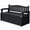 Black, variant on Vineego 82 Gallon Storage Patio Bench and Deck Box Organization Storage Combi for Patio, Garden