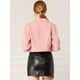 thumbnail image 5 of Chaqueta de Mezclilla Allegra K Manga Larga Botones Rosa L, 5 of 6