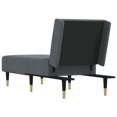 thumbnail image 3 of vidaXL Chaise Longue en Velours Gris Foncé, 3 of 5