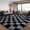 Black & Gray, variant on ZENELESS Checkered Fluffy Area Rugs for Living Room,4x6 Soft Plush Carpet for Bedroom Bedside Kids Teen Dorm Nursery Home Decor,Multicolor
