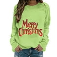 thumbnail image 2 of HOMBOM Crewneck Sweatshirts for Women Merry Winter Festive Green Xmas Graphic Adults Sweatshirt Christmas, 2 of 4