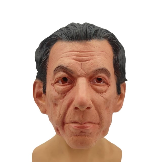 Disfraz de cosplay 3D con figura masculina realista con máscara de celebridad de resina