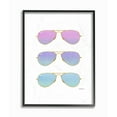 thumbnail image 2 of The Stupell Home Decor Collection Pink Purple and Blue Sunset Ombre Aviator Sunglasses Framed Giclee Texturized Art, 11 x 1.5 x 14, 2 of 4