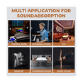 thumbnail image 4 of 12Pcs Acoustic Soundproof Foam Sound Absorbing Panels Sound Insulation Panels Wedge for Studio Walls Ceiling,2x12x12Inch, 4 of 7