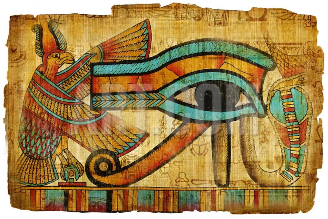 Ancient Egyptian Papyrus Print Wall Art By Mauglil