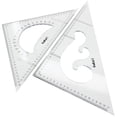 thumbnail image 3 of HUGFEGWE 40CM Large Triangle Ruler Square Set Plastic Triangular Scale Architectural Ruler for Students Homeschoolers Architects Engineers 1pcs CJB91-23300, 3 of 6