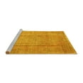 thumbnail image 2 of Ahgly Company Machine Washable Indoor Rectangle Abstract Yellow Contemporary Area Rugs, 7' x 9', 2 of 4