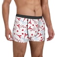 thumbnail image 5 of Men's Boxer Briefs, Eiffel red Tower Soft Comfy Mens Underwear Boxer Briefs Breathable With Widen Waist, 5 of 7