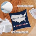 thumbnail image 2 of 4th of July Throw Pillow Covers 12x12 Set of 4 Patriotic Pillow Covers American Flag Memorial Day Velvet Fourth of July Red White Blue Pillow Case Cushion Covers Home Outdoor Sofa Decorations, 2 of 5