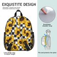 thumbnail image 4 of Floral Sunflower Pattern Ergonomic Backpack - Waterproof School Bag with Side Mesh Pockets, 4 of 5