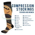 thumbnail image 2 of FORMRS Womens Knee High Socks Casual Long Thick Travel Daily Wear, 2 Pairs, Orange Halloween Cat, 2 of 6