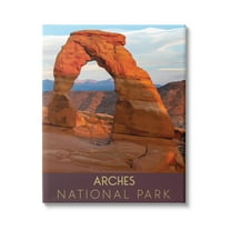 Arches National Park Desert Canyon Landscape Graphic Art Gallery Wrapped Canvas Print Wall Art