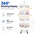 4-Tier White Metal Rotating Retail Display Rack with Adjustable Tiers ...