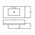 thumbnail image 3 of American Imaginations 23.8-in. W 3H4-in. Ceramic Top Set In White Color - Overflow Drain Incl. AI-30468, 3 of 8