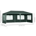 thumbnail image 3 of Outsunny 19' x 9' Party Tent Gazebo Canopy, Green, 3 of 10