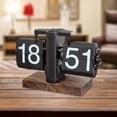 thumbnail image 4 of DOLITY Flip Desk Clock Auto Flip Clock Creative Table Clock for Office Home Bedroom All Black 24h, 4 of 7