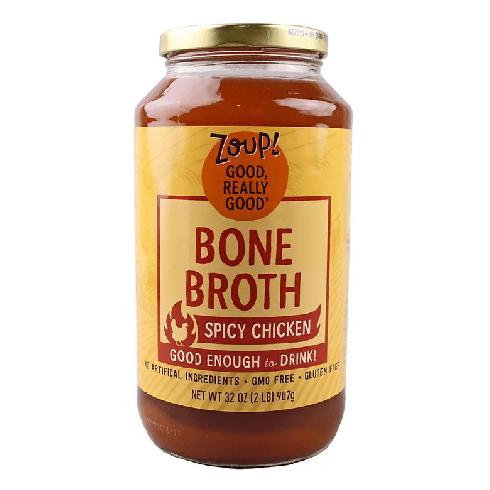 Zoup Good Really Good Gluten Free Spicy Chicken Bone Broth, 32 oz [Pack of 6]