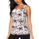 thumbnail image 1 of Fotbe Monkey Blusas Sin Mangas para Mujer – Estilo Casual, Corte Suelto, Slim-Fit, Cuello Redondo Deportivo, Tops de Verano para Gimnasio y Yoga-Large, 1 of 7