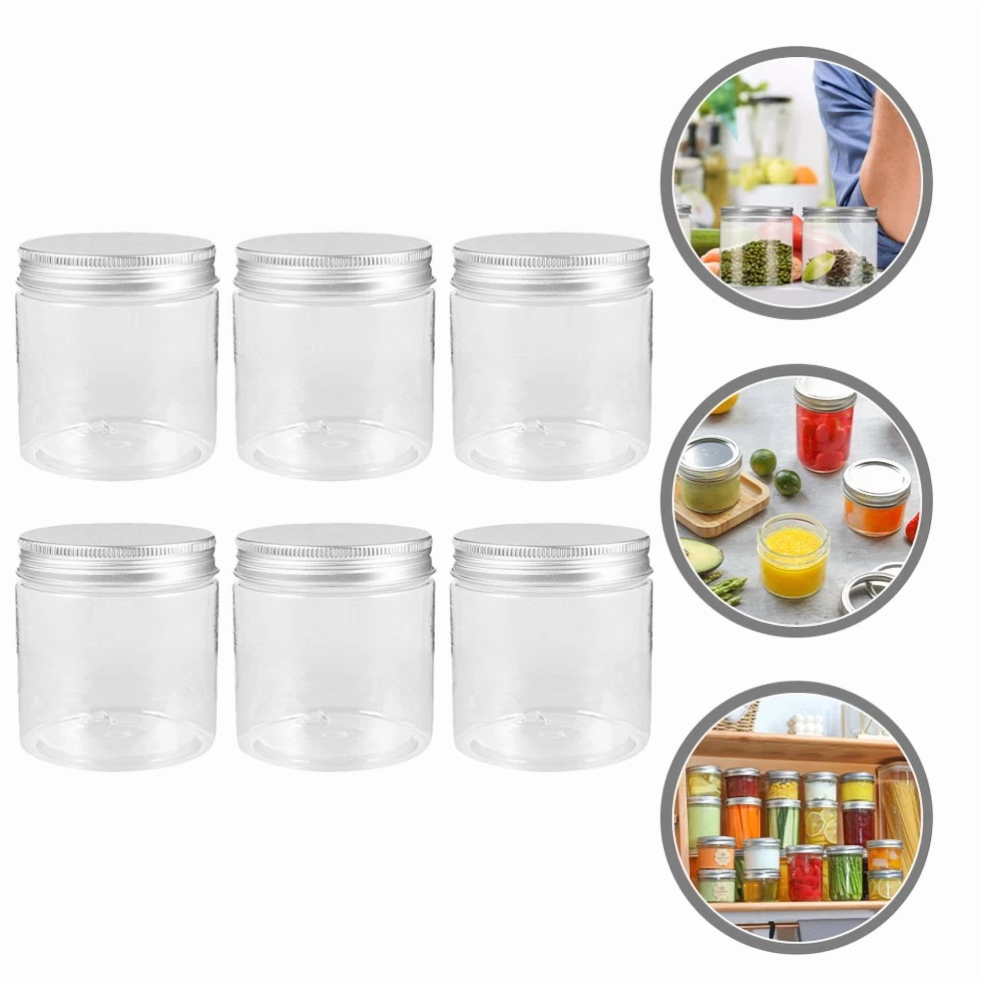6 Pcs Small Mason Jars With Lids Mini Plastic Bottle Baby Food Storage