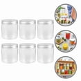 thumbnail image 4 of 6 Pcs Small Mason Jars With Lids Mini Plastic Bottle Baby Jelly Glass, 4 of 6