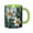 Green, variant on Narcissus Daffodil Oil Paint Coffee Mug Fun Custom Ceramic Mugs 11oz Green
