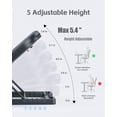 thumbnail image 4 of Base refrigerante para laptop AISUNKUTECH con 3 ventiladores y soporte ajustable, 4 of 8