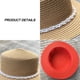 thumbnail image 3 of Sombrero de ala ancha y plana con parte superior de perla para mujer, de circunferencia de 56 a 58 cm, sombrero para el sol, plegable, para exteriores, para verano, 3 of 5
