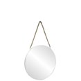 thumbnail image 1 of Urban Trends Collection 43850 Metal Round Wall Mirror with Top Rope Hanger Coated, White - Medium, 1 of 1