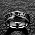 thumbnail image 3 of Men /Women 8mm Celtic Knot Tungsten Carbide Ring Sliver Wedding Bands for Men Women Engagement Ring Comfort Fit 7-14, 3 of 4