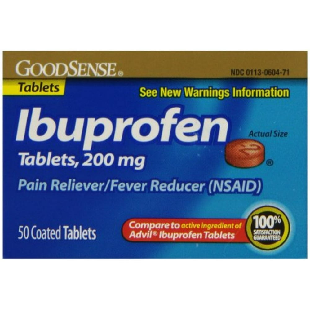 Good Sense Ibuprofen Pain Reliever/Fever Reducer Tablets 200 mg 50 ea