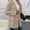 Khaki, variant on Mgmyaa Womens Winter Plush Hooded Jacket Long Sleeve Button Front Fleece Warm Long Coat